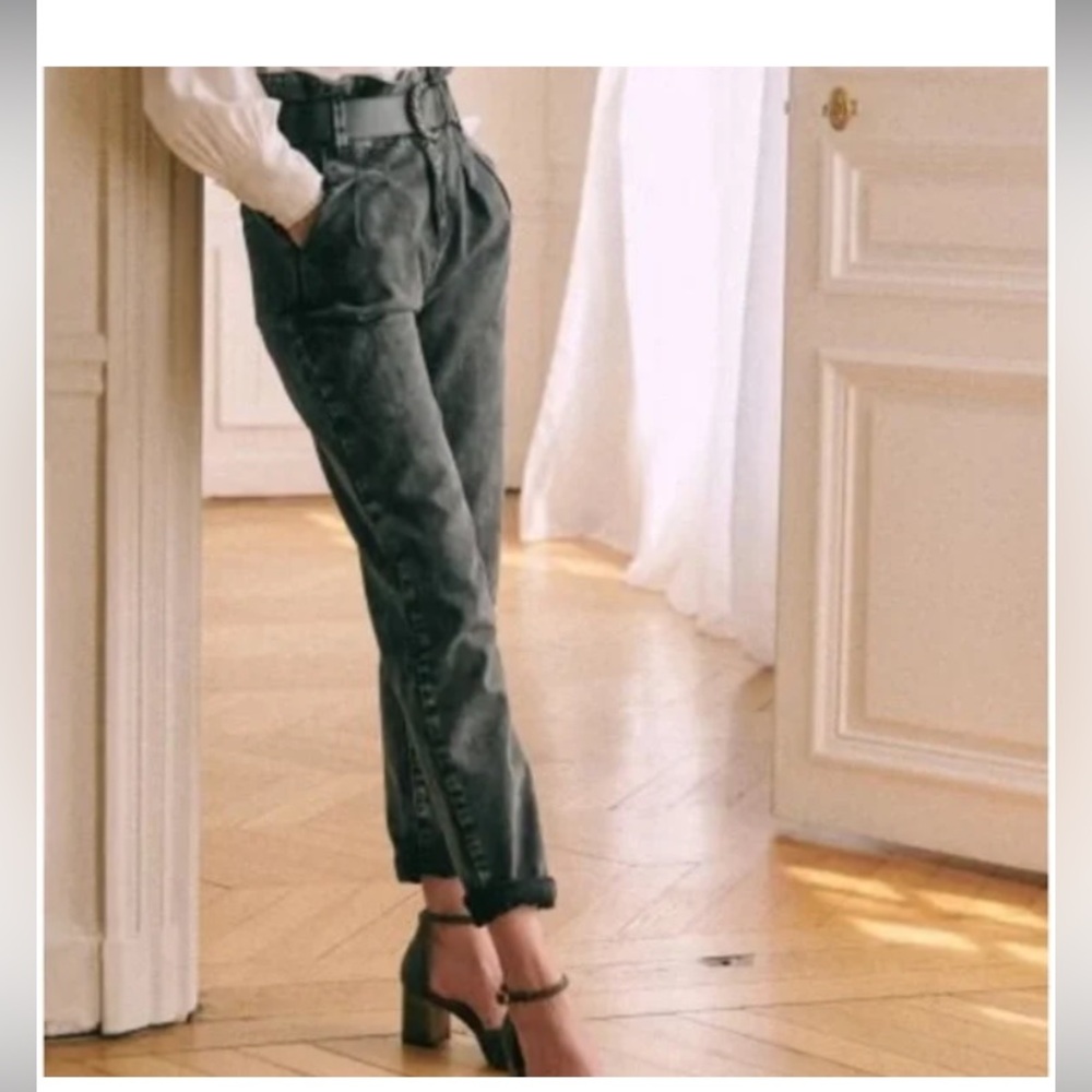 Sezane Alvin Jeans in Grey - Sz 4 (EU) 36